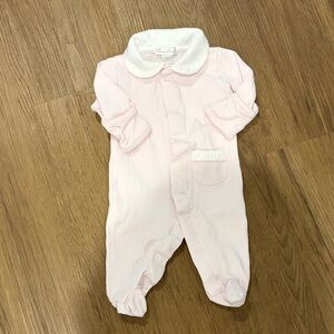 Kissy Kissy Light Pink Footie with White Trim